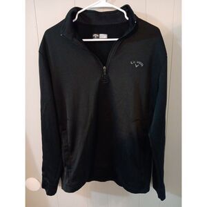 Callaway‎ Golf Black 1/4 Zip Pullover Jacket Men's Size Large 625